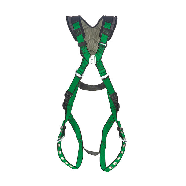MSA V-FORM+ Harness w/Back D-Ring - Tongue Buckle Leg Straps - Extra Large - 10206086
