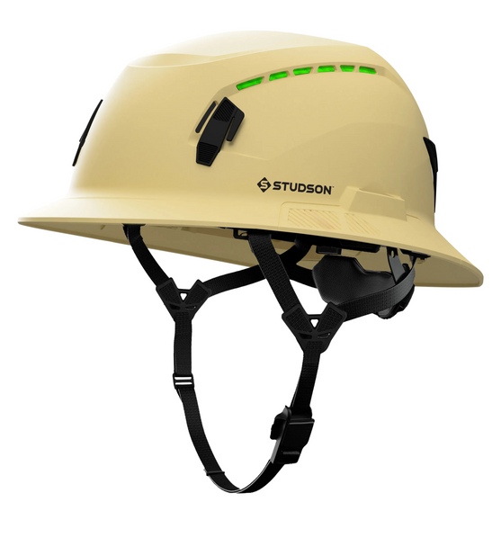 Studson SHK-1 Vented Full Brim Class C Type II - Khaki Safety Helmet