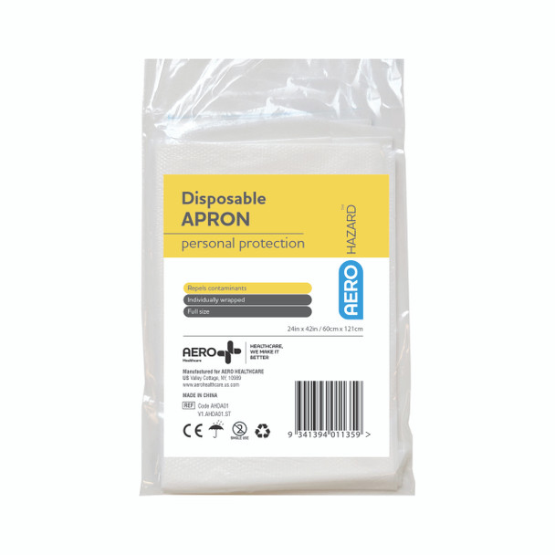 AERO Disposable Apron White 32in x 52in - AHDA01
