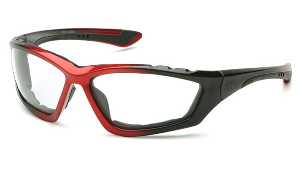 Pyramex - Accurist - Black/Red Padded Frame/Clear Anti-Fog Lens - 12/Pair