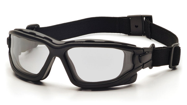 Pyramex - I-Force Slim - Black Strap-Temples/Clear Anti-Fog Lens - 12/Pair