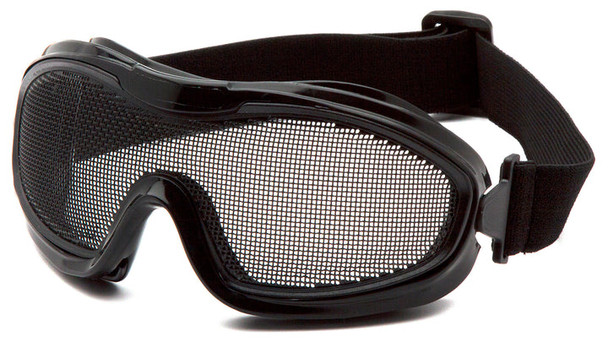 Pyramex - Wire Mesh Goggle - Black goggle with single wire mesh lens - 12/Pair