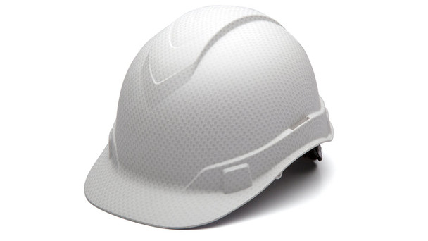 Pyramex - Ridgeline Cap Style Hard Hat - White Graphite Pattern -Ridgeline Cap Style 4 Pt Ratchet Suspension - 16/Each