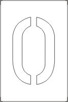 Individual Number and Letter Stencils Letter O 24" Letters 1/Each - FMS124O