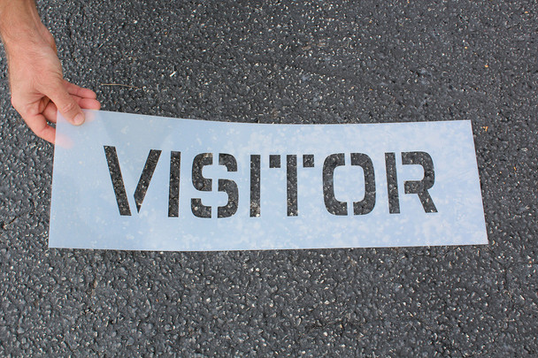 Parking Area Message Stencil: Visitor 8" Letters 1/Each - FMS285