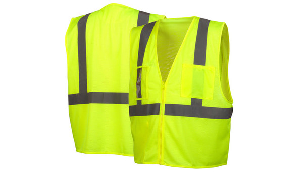 Pyramex - Class 2 Economy Vest W/Clear Pocket - Lime