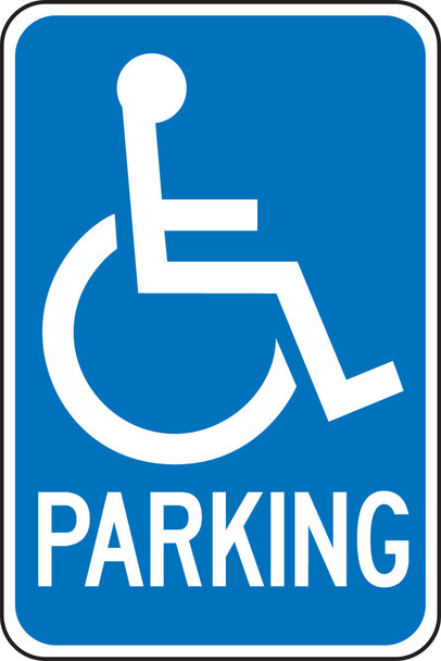 Federal Parking Sign: (Handicapped) Parking 18" x 12" Engineer Grade Reflective Aluminum (.080) / - FRA232RA
