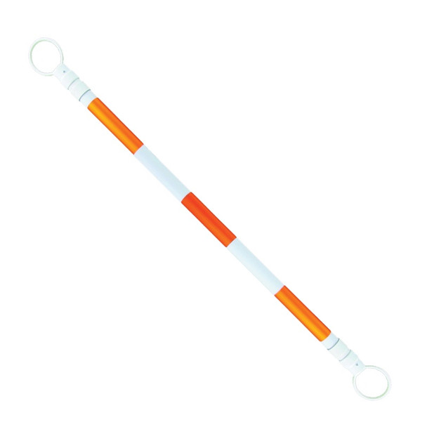 Cortina 03-829CB-O Orange/WhiteRetractable Cone Bar – 4' to 8'