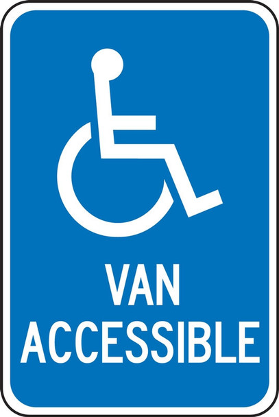 Federal Parking Sign: Van Accessible Handicapped Parking 24" x 18" Engineer Grade Reflective Aluminum (.080) 1/Each - FRA269RA