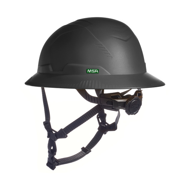 MSA V-Gard H2 Full Brim - Type II Class E Safety Helmet - Non-Vented - Black - 10250594