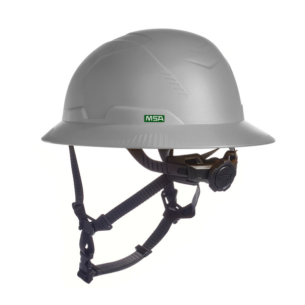 MSA V-Gard H2 Full Brim - Type II Class E Safety Helmet - Non-Vented - Gray - 10250597