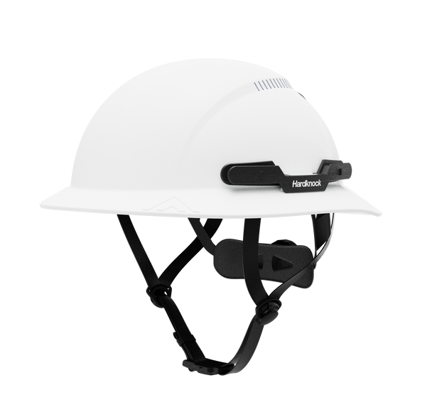 Hardknock Resolve - Full Brim - Class C - Type 2 Safety Helmet - Vented - White - 100-0-100