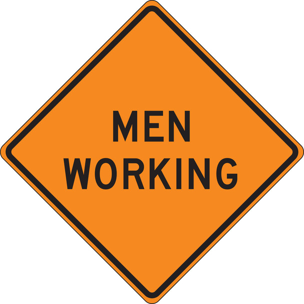 Roll-Up Construction Sign: Men Working 36" x 36" Diamond Grade 1/Each - FRC308DG