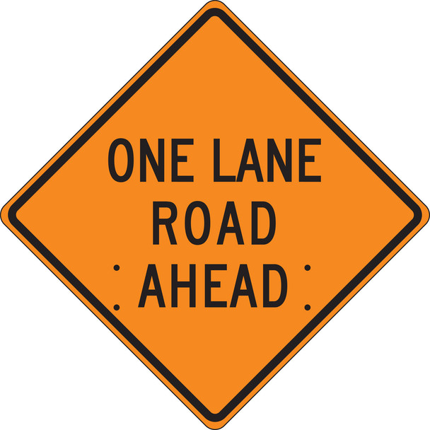 Roll-Up Construction Sign: One Lane Road Ahead 36" x 36" Mesh Vinyl 1/Each - FRC313MV
