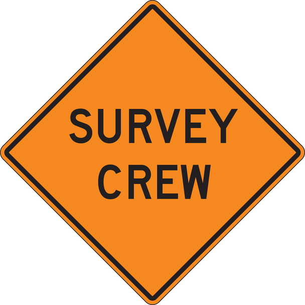 Roll-Up Construction Sign: Survey Crew 36" x 36" Mesh Vinyl 1/Each - FRC328MV
