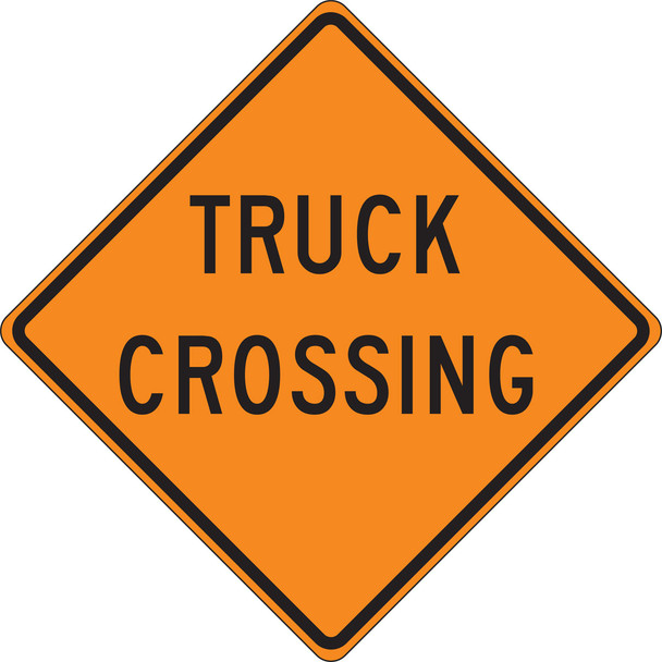 Roll-Up Construction Sign: Truck Crossing 36" x 36" Diamond Grade 1/Each - FRC334DG