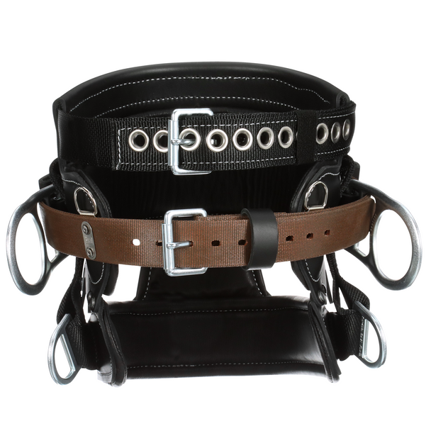 3M DBI-SALA 4D Lineman Tongue Buckle Positioning/Fall Restrict Belt without Quick Connect - Leather - Seat - Black - D21 - 1000262