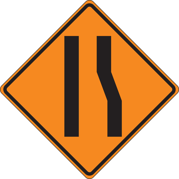 Roll-Up Construction Sign: Merge Left Lane (Symbol) 48" x 48" Diamond Grade 1/Each - FRC418DG