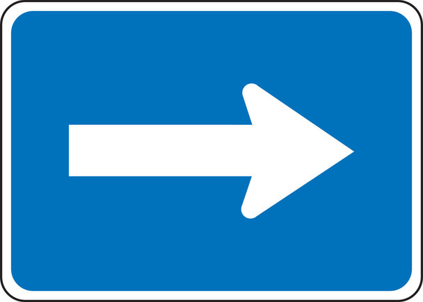 General Service Sign: Auxiliary Horizontal Directional Arrow 15" x 21" Engineer-Grade Prismatic 1/Each - FRG123RA