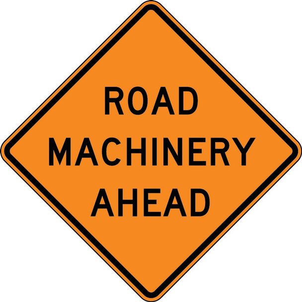 Rigid Construction Sign: Road Machinery Ahead 1000 Ft 30" x 30" High Intensity Prismatic 1/Each - FRK313HP