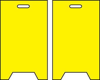 FLOOR SIGN, DBL SIDE, BLANK, YELLOW