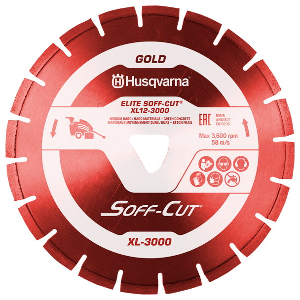 Husqvarna ELITE SOFF-CUT XL 3000 XL12S14-3000 Blade/Skid Plate - Dry - 542756165