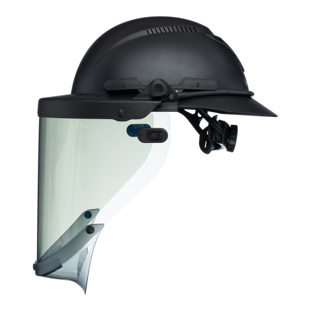 Hardknock ARC Shield Bracket w/ 12-Cal Visor for Resolve FullBrim Helmet - Clear - 860-0