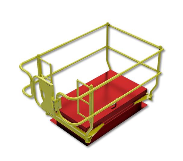 Leading Edge Safety Roof Hatch Rail System For 30" X 54-96" Hatches - PRS-RH-30X54-96-ASM