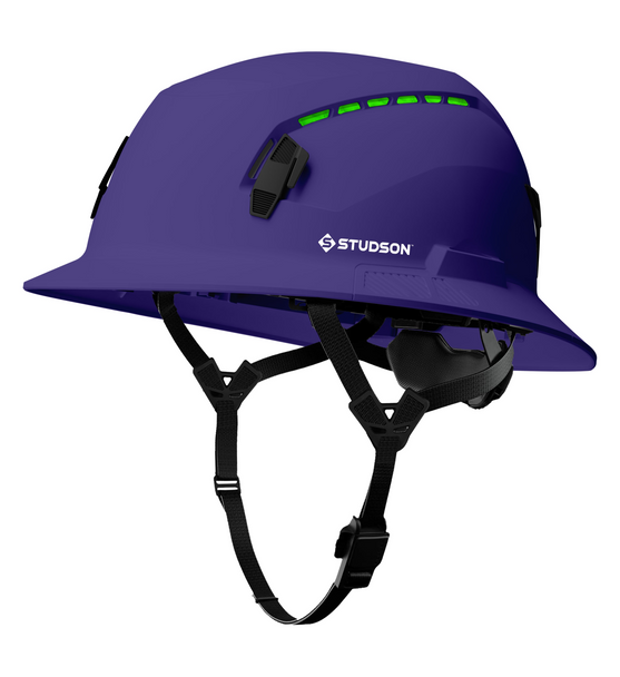 Studson SHK-1 Vented Full Brim Class C Type II - Purple Safety Helmet