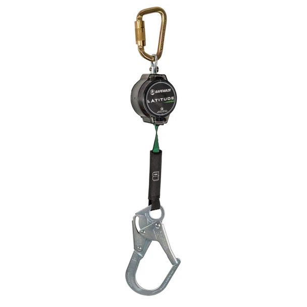 Safewaze Latitude Pro 7' Single Web SRL: Carabiner, Rebar Hook - 018-5006