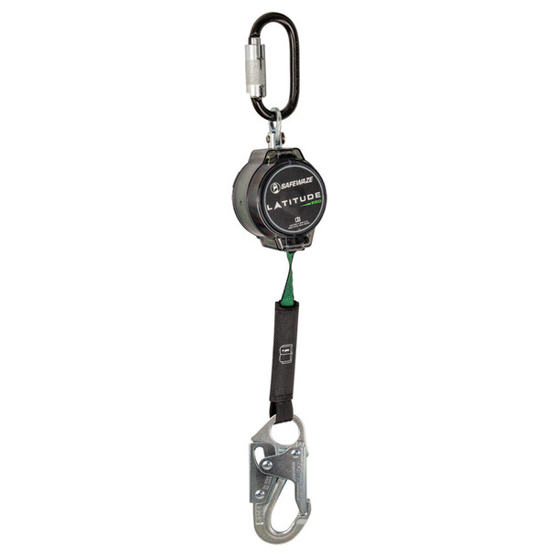 Safewaze Latitude Pro 7' Single Web SRL: Triple Lock Carabiner, Snap Hook - 018-5008