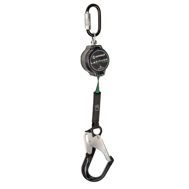 Safewaze Latitude Pro 7' Single Web SRL: Triple Lock Carabiner, Alu Rebar Hook - 018-5011