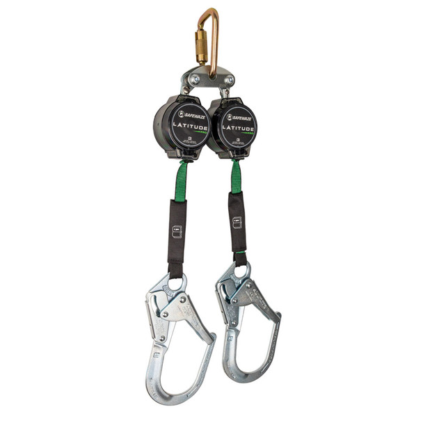 Safewaze Latitude Pro 7' Dual Web SRL: FS-EX313, Carabiner, Rebar Hooks - 018-5018