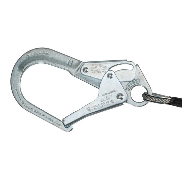 Safewaze Leading Edge 6' Energy Absorbing Lanyard: Rebar Hooks - 019-2013