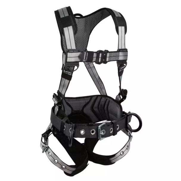 Safewaze PRO+ Slate Construction Harness: Alu 3D, Alu QC Chest, TB Legs (L) - 020-1191