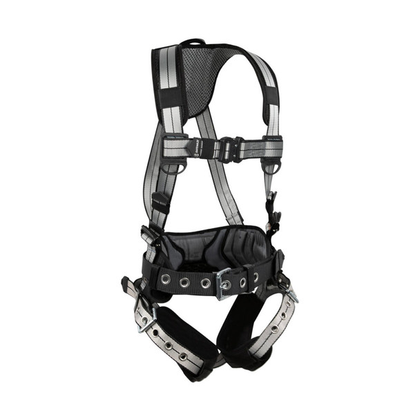 Safewaze PRO+ Slate Construction Harness: Alu 1D, Alu QC Chest, TB Legs (XL) - 020-1200