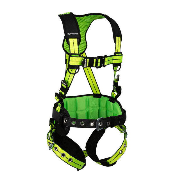 Safewaze PRO+ Construction Harness: 1D, QC Chest, TB Legs (XL) No side D-rings - 021-1437