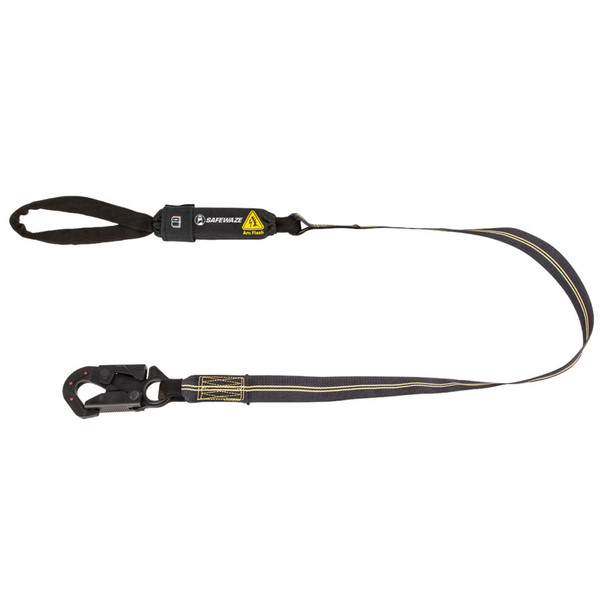 Safewaze Arc Flash 6' Energy Absorbing Lanyard: Aramid, Dielectric Snap Hook, Soft Loop - 022-2087