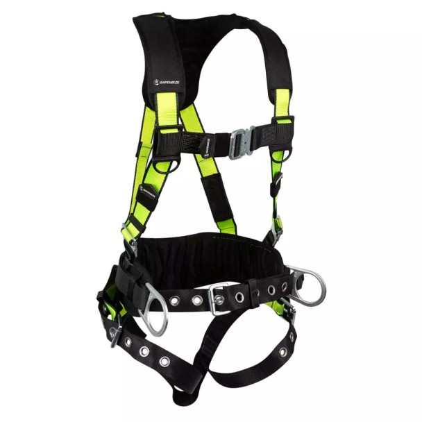 Safewaze PRO Construction Harness: 3D, QC Chest, TB Legs, Fixed Waist Pad (3X) - FS170-QC-3X
