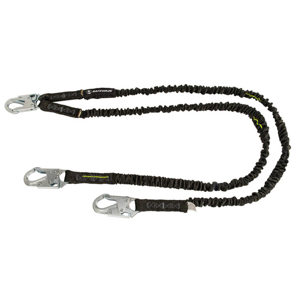 Safewaze PRO 6' Internal Energy Absorbing Lanyard: Dual Leg, Snap Hooks - FS581