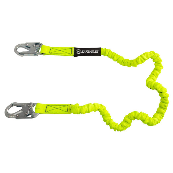 Safewaze PRO 6' Stretch Internal Energy Absorbing Lanyard: Snap Hooks - FS590