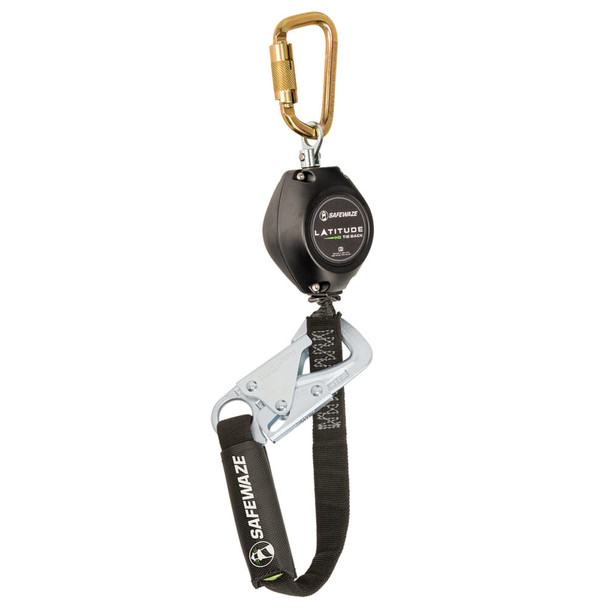 Safewaze Latitude HD 7' Single Web SRL: Carabiner, 20" Tie-Back, Tie-Back Snap Hook - FS-FSP1407-W-TBH