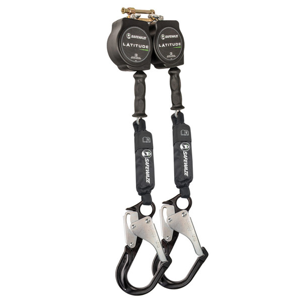 Safewaze Latitude HD 10' Dual Cable SRL: SW-9012 BWB, Alu Rebar Hooks - SW8008-10-ALU-RBHDL