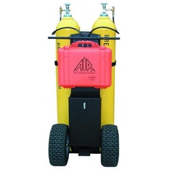 Air Systems 2 Cylinder Air Cart With Electronic Low Pressure Alarm 2400 PSI No Cylinders MP-23LPANB