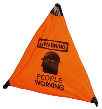 HANDY CONE FLOOR SIGN, WARNING PEOPLE WORKING, 18"