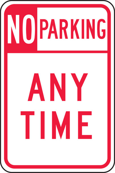NO PARKING SIGNS 18" x 12" Engineer Grade Reflective Aluminum (.080) / - FRP115RA