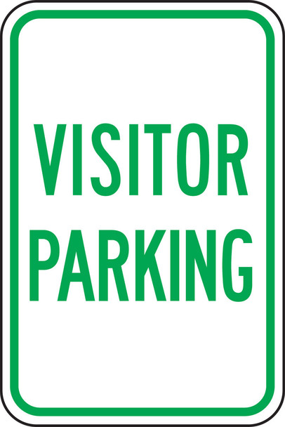 Traffic Sign: Visitor Parking 18" x 12" Engineer Grade Reflective Aluminum (.080) / - FRP218RA