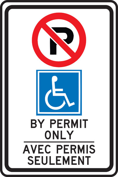 PARKING SIGN - HANDICAPPED 18" x 12" Engineer-Grade Prismatic 1/Each - FRP384RA