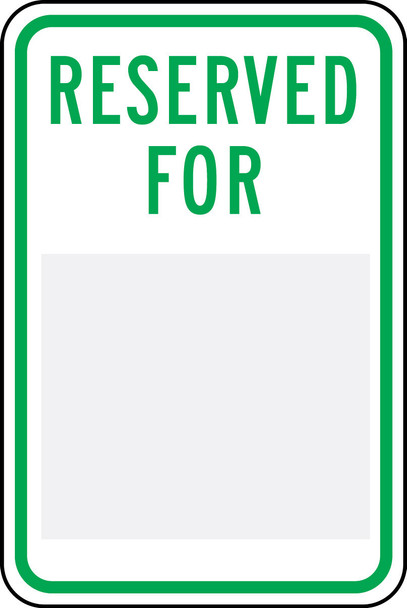 CHANGEABLE PARKING SIGN 18" x 12" 1/Each - FRP640