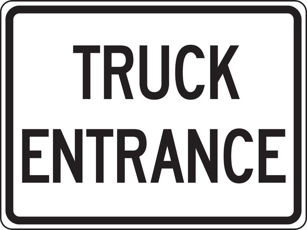 Facility Traffic Sign: Truck Entrance 18" x 24" Engineer-Grade Prismatic / - FRR045RA